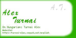 alex turnai business card